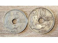 Гърция 5 и 10 лепта 1912 година