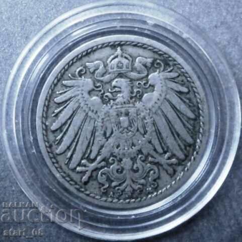 Германия 5 пфенига 1910