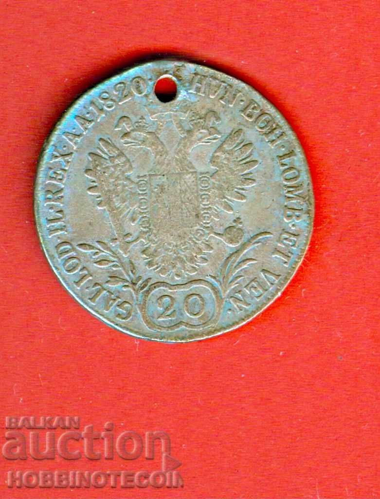 AUSTRIA AUSTRIA 20 - issue - issue 1820 - A - SILVER AUSTRIA AUSTRIA 20 - issue - issue 1820 - A - SILVER