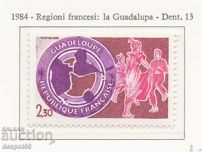 1984. Franţa. Regiunile Franței, Guadelupa.