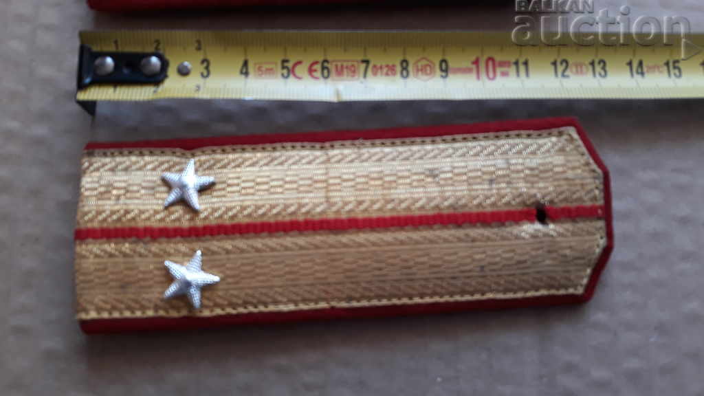 purl epaulets VNVU Vasil Levski 70s not worn lieutenant - 5 purl epaulets VNVU Vasil Levski 70s not worn lieutenant - 5