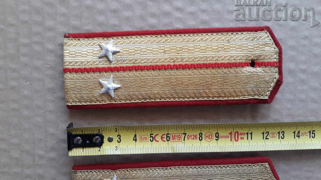 purl epaulets VNVU Vasil Levski 70s not worn lieutenant - 6 purl epaulets VNVU Vasil Levski 70s not worn lieutenant - 6