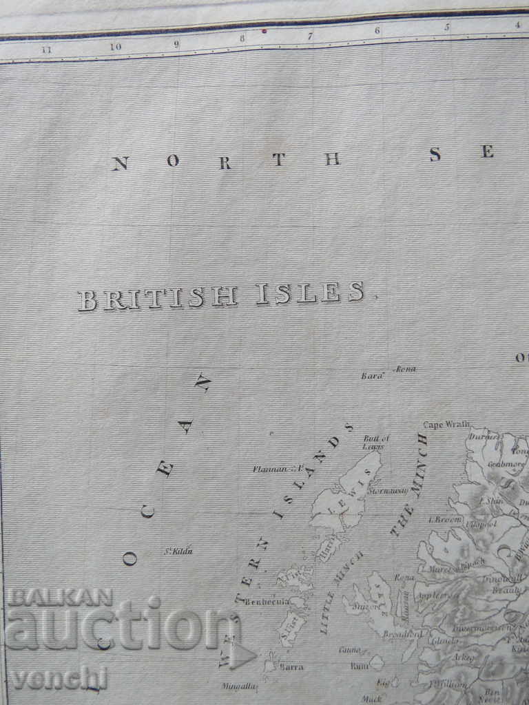 Auction  1800 - MAP OF THE BRITISH ISLES - ORIGINAL +