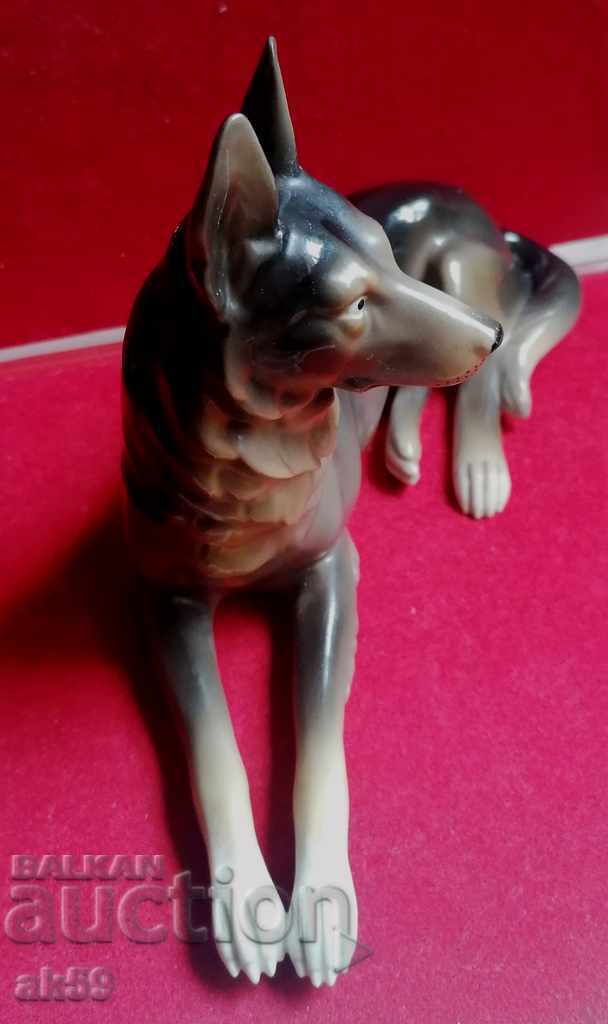 Old porcelain figurine - German shepherd - Germany. with price 125.00 BGN | € 63.91 Old porcelain figurine - German shepherd - Germany. with price 125.00 BGN | € 63.91