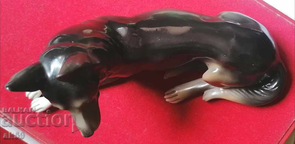 Delivery of Old porcelain figurine - German shepherd - Germany. Delivery of Old porcelain figurine - German shepherd - Germany.