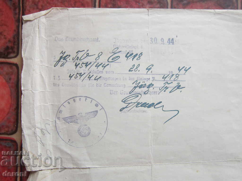 Old German document Marriage contract 3 Reich - 5 Old German document Marriage contract 3 Reich - 5