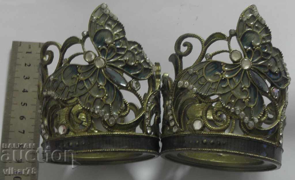 Old coasters for two glasses with price 41.99 BGN | € 21.47