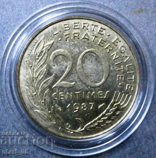 Franța 20 de cenți 1987