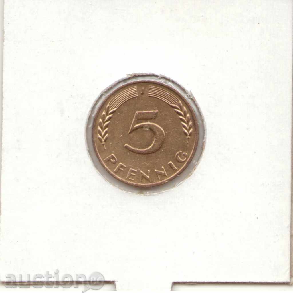 + Γερμανία-5 Pfennig-1950 J-KM # 107 + Γερμανία-5 Pfennig-1950 J-KM # 107