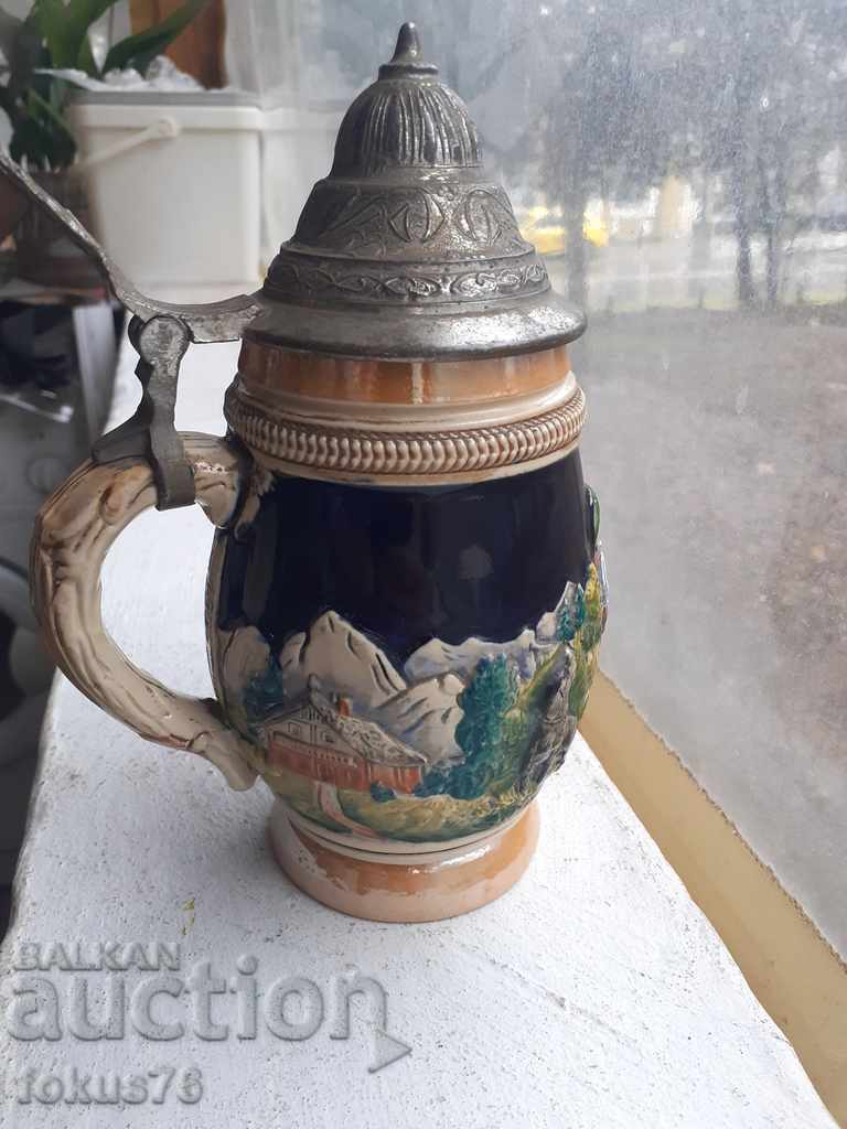 Old German porcelain beer mug - 5 Old German porcelain beer mug - 5