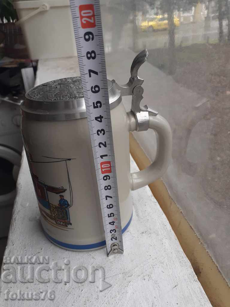 Old German beer porcelain mug Munich - 7