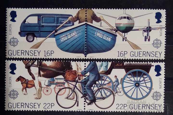Guernsey / Guernsey 1988 Europe CEPT Aircraft / Horses MNH
