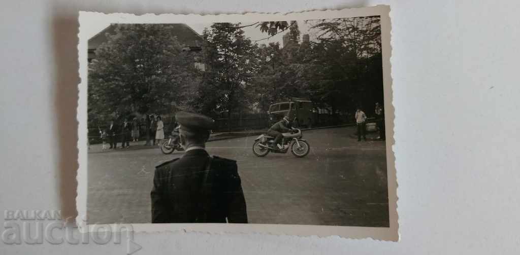 OLD MILITARY PHOTO PHOTO MOTORCYCLE COMPETITION MOTORCYCLE