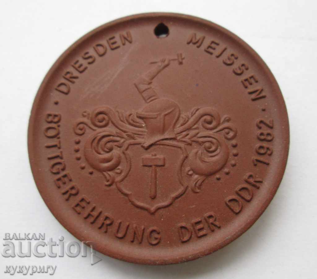 Licitație Veche medalie Germania Meissen porțelan MEISSEN Licitație Veche medalie Germania Meissen porțelan MEISSEN