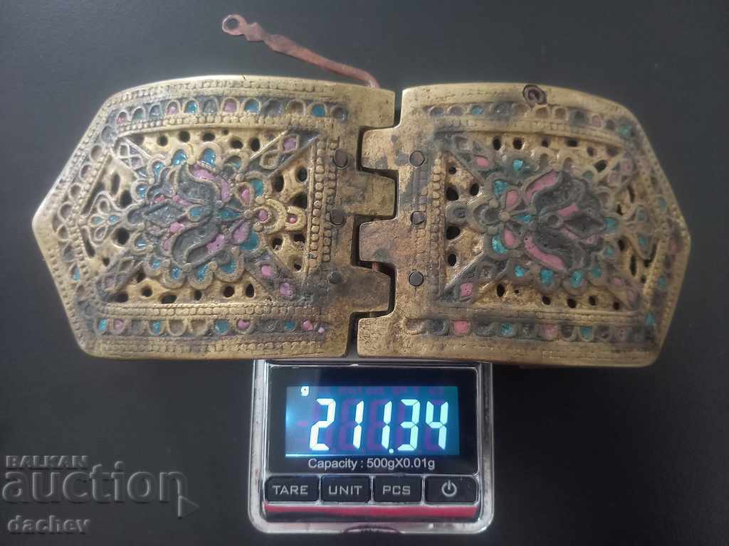 Many Old Great Revival Enamel Buckles Buckle Costume - 5 Many Old Great Revival Enamel Buckles Buckle Costume - 5