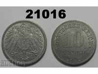 Germania 10 pfennig 1918 zinc