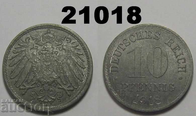 Germany 10 pfennig 1918 zinc