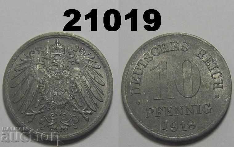 Γερμανία 10 pfennig 1918 ψευδάργυρος