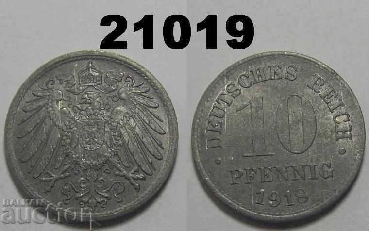 Germany 10 pfennig 1918 zinc