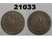 RR! Γερμανία 2 pfennigs 1873 C