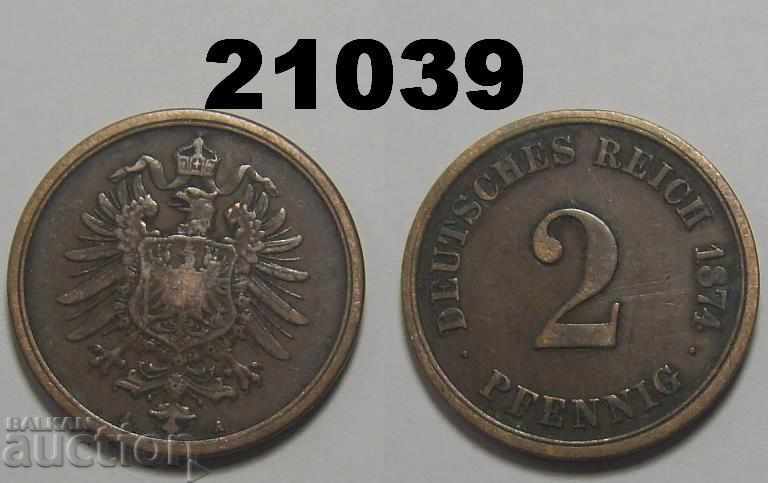 Γερμανία 2 pfennigs 1874 A