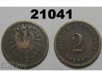 Germania 2 pfennigs 1874 F