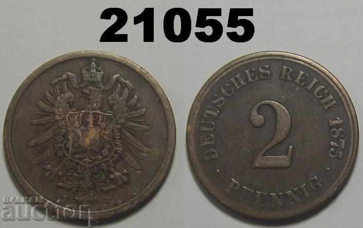 Γερμανία 2 pfennigs 1875 J