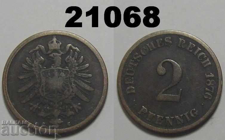 Germany 2 pfennigs 1876 C