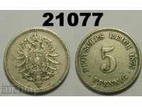 Germany 5 pfennig 1875 A