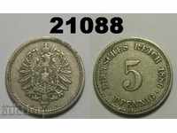 Γερμανία 5 pfennigs 1889 A