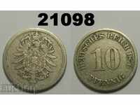 Германия 10 пфенига 1876 A