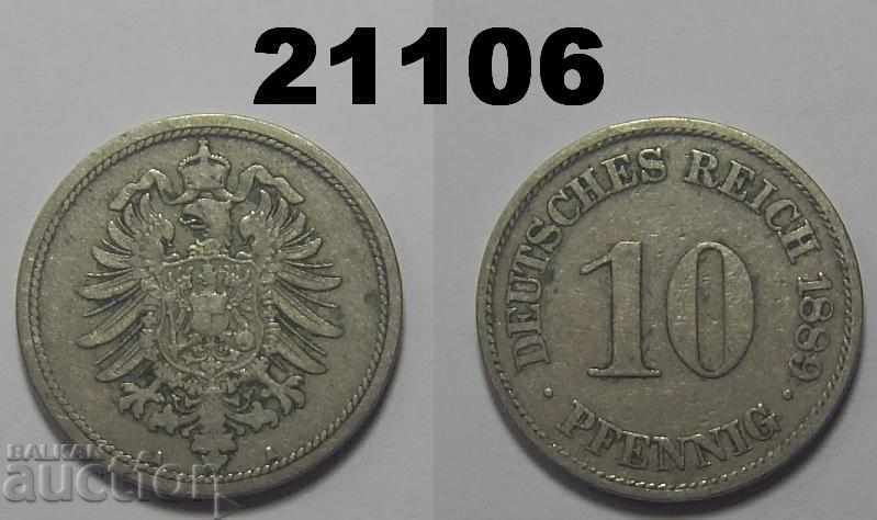 Германия 10 пфенига 1889 A