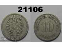 Германия 10 пфенига 1889 A