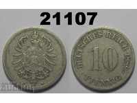 Germany 10 pfenig 1889 D