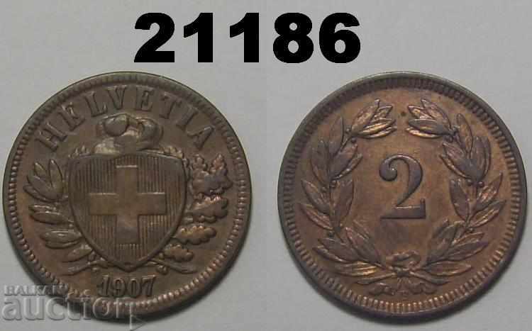 Switzerland 2 rapen 1907