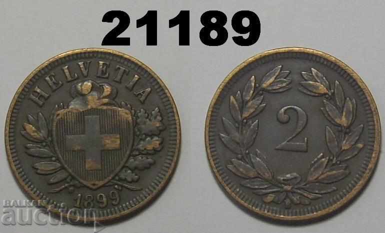 Switzerland 2 rapen 1899