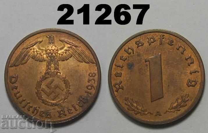 Germany 1 Reich Pfennig 1938 A