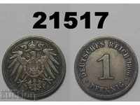 Germany 1 pfennig 1906 D