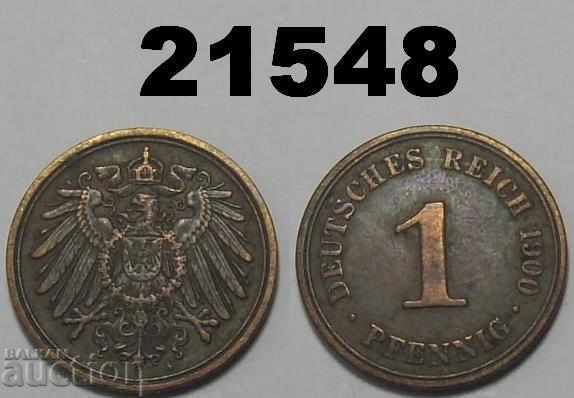 Германия 1 пфениг 1900 A
