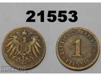 Germany 1 pfennig 1900 J