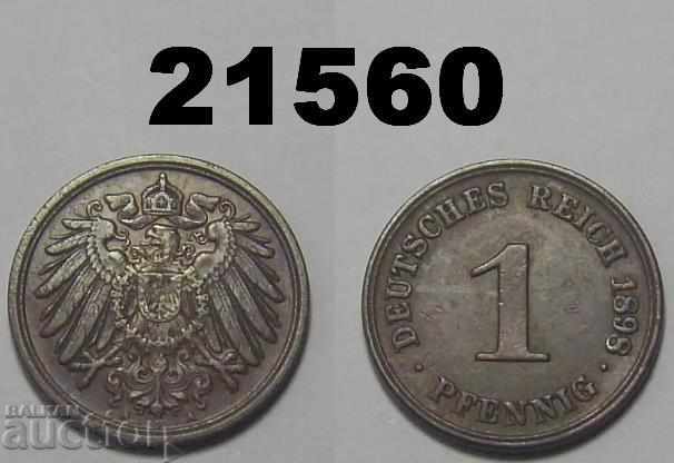 Германия 1 пфениг 1898 A