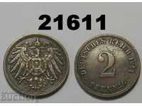 Германия 2 пфенига 1911 D