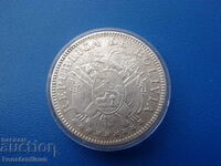 Bolivia 50 Centavo 1909 Silver UNC Rare