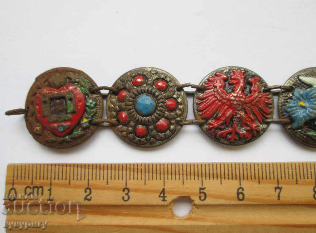 Old antique German alpine mountaineering bracelet with price 15.00 BGN | € 7.67