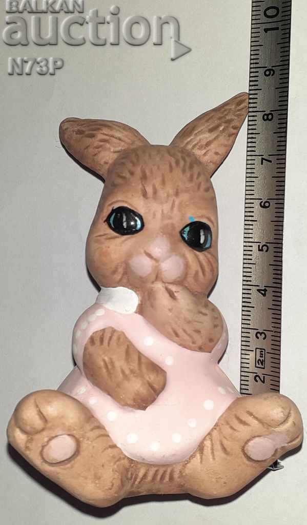 FIGURE. BUNNY. CERAMICS. HAND PAINTED. - 6 FIGURE. BUNNY. CERAMICS. HAND PAINTED. - 6
