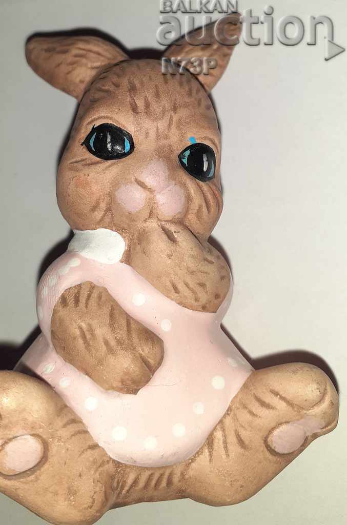 FIGURE. BUNNY. CERAMICS. HAND PAINTED. - 7 FIGURE. BUNNY. CERAMICS. HAND PAINTED. - 7