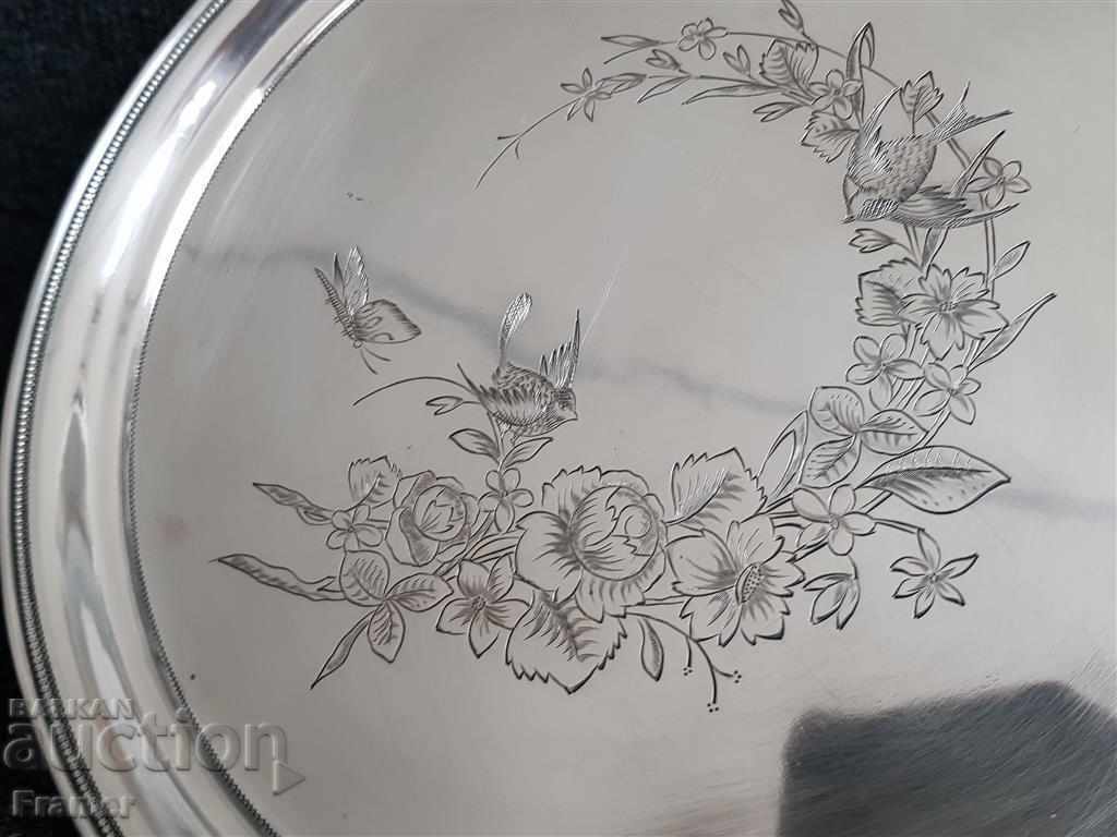 Russian Empire 84 silver tray Art Nouveau style Moscow 19th century with price 2020.00 BGN | € 1032.81