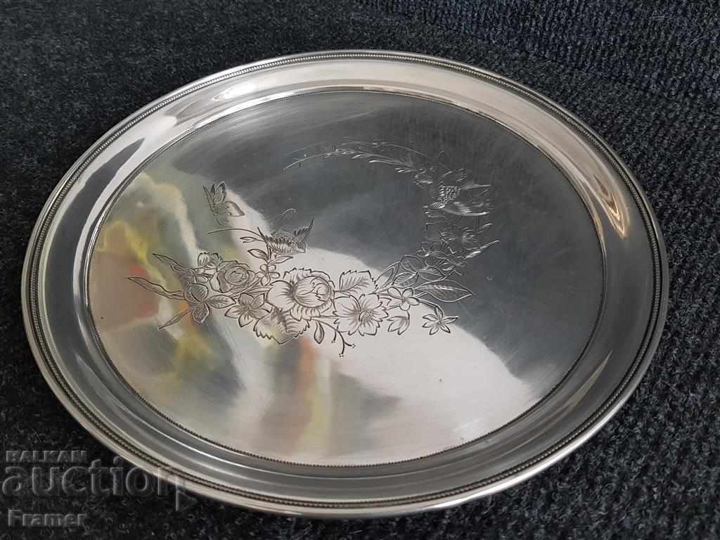Auction  Russian Empire 84 silver tray Art Nouveau style Moscow 19th century