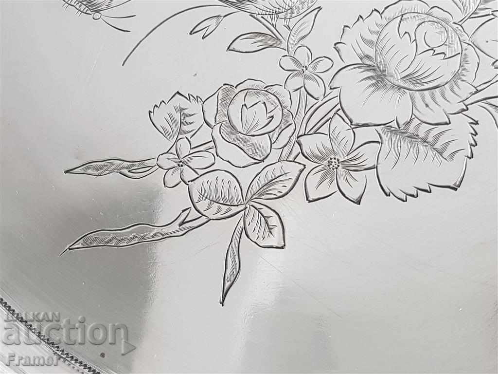 Russian Empire 84 silver tray Art Nouveau style Moscow 19th century - 6