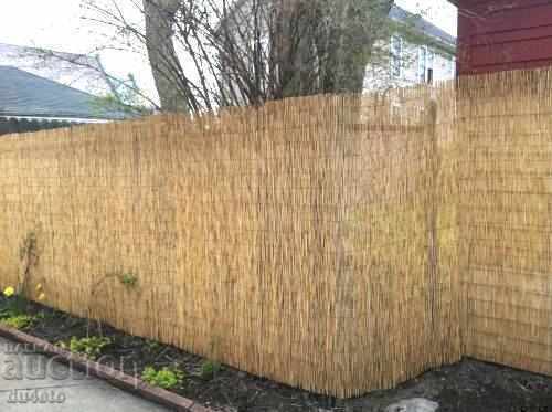 Reed covers, mats for fences, terraces, panels, hedges